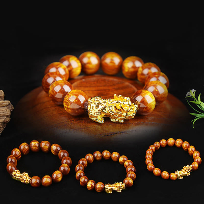 Nimara Ritual Lucky Golden Tiger Eye Abundant Pixiu Bracelet