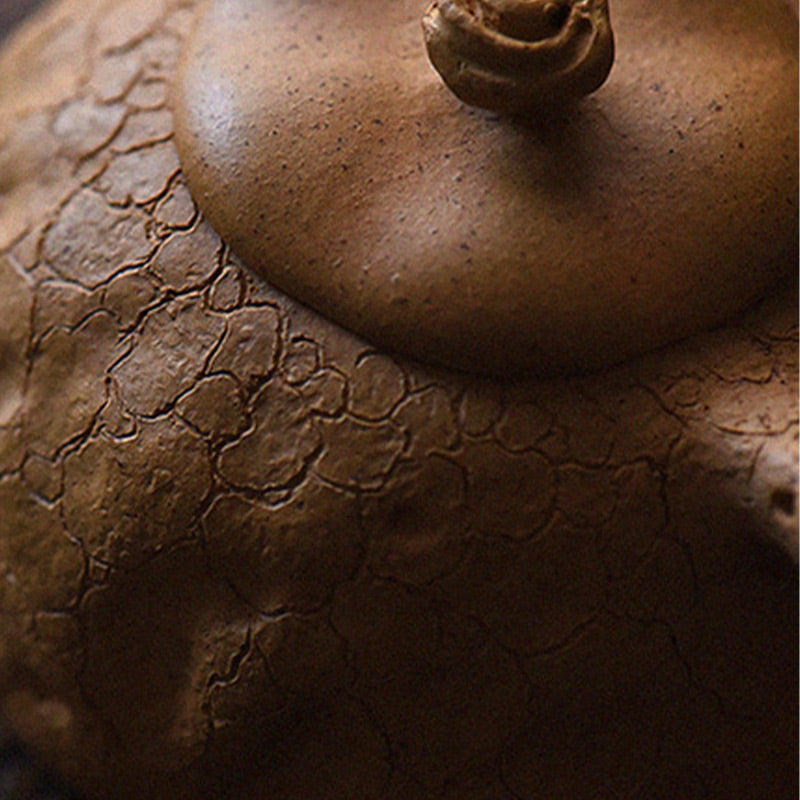 Nimara Ritual Handmade Vintage Tree Texture Purple Clay Kung Fu Teapot 220ml