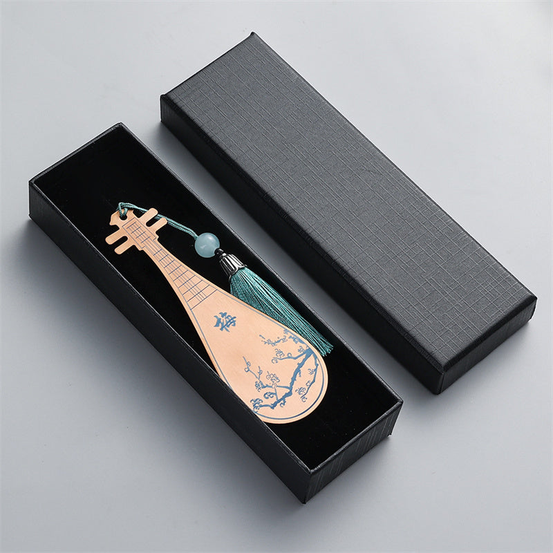 Nimara Ritual Classical Musical Instruments Pipa Guzheng Guqin Ruan Metal Bookmarks Tassel With Gift Box