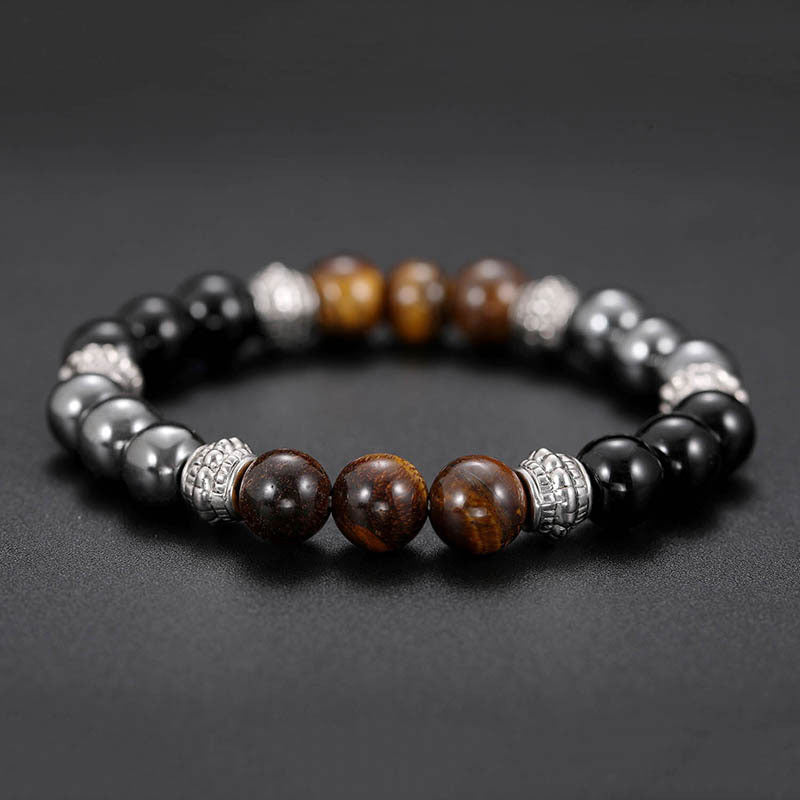 Nimara Ritual Tiger Eye and Hematite Good Luck and Healing Bracelet