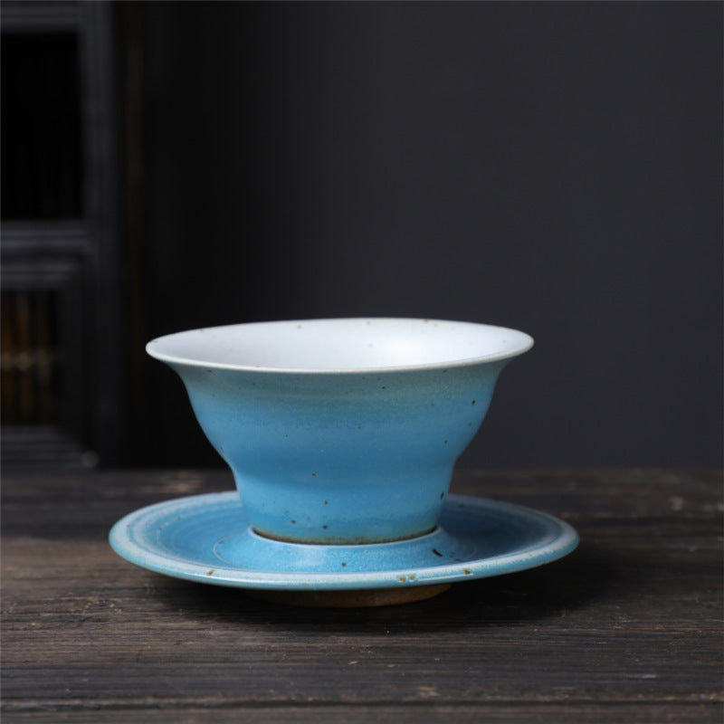 Nimara Ritual Planet Design Ceramic Coffee Mug Rough Pottery Tea Coffee Cup With Saucer