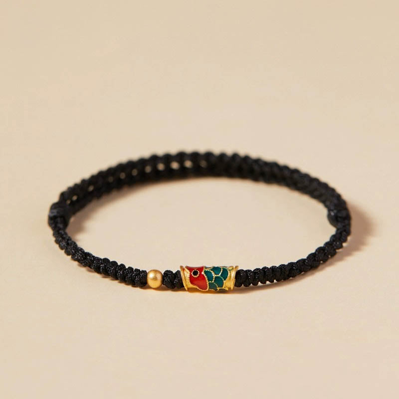 Nimara Ritual Handcrafted Koi Fish Wealth Prosperity Braided Rope Bracelet