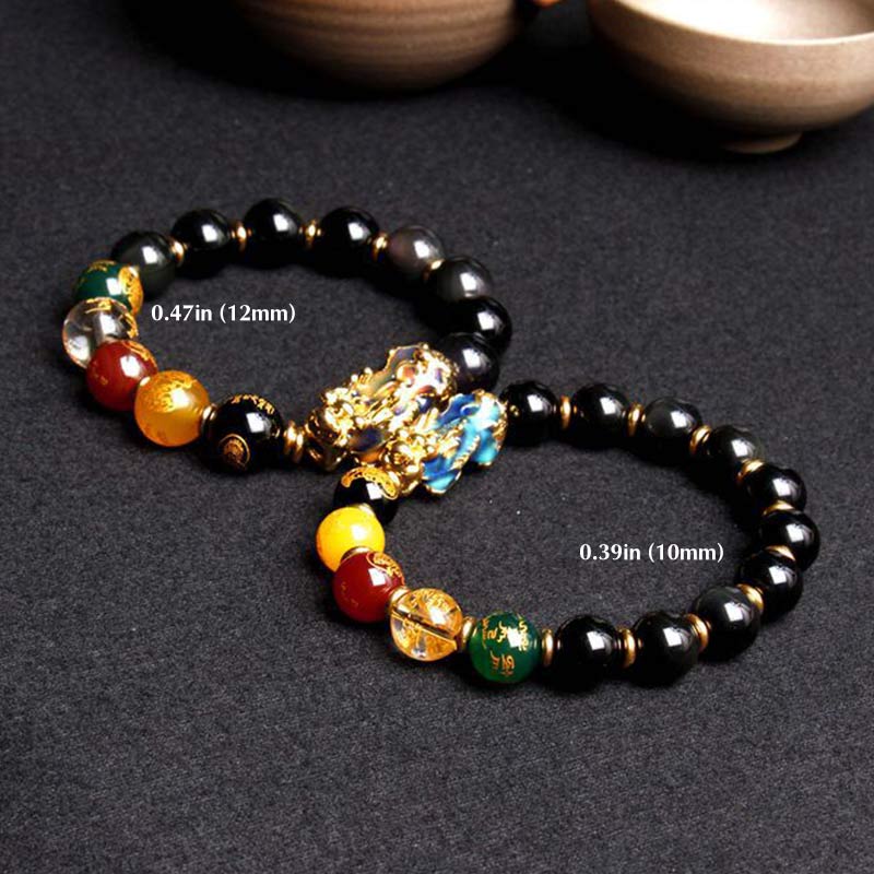 Nimara Ritual Color-Changing Pixiu Obsidian Wealth Bracelet