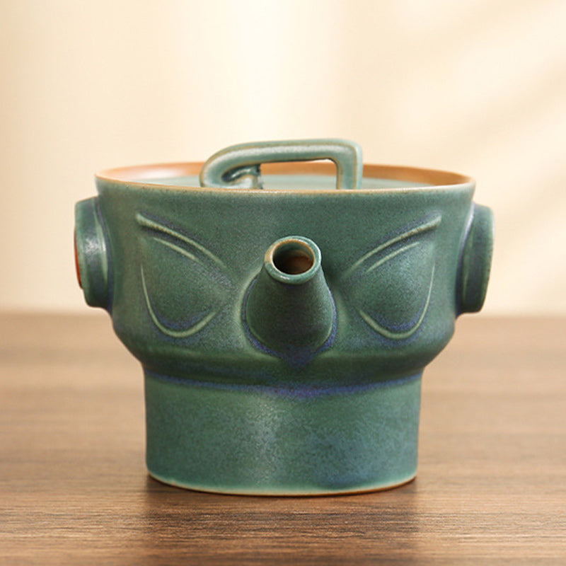 Nimara Ritual Sanxingdui Ceramic Teacup Kung Fu Tea Cup With Bag