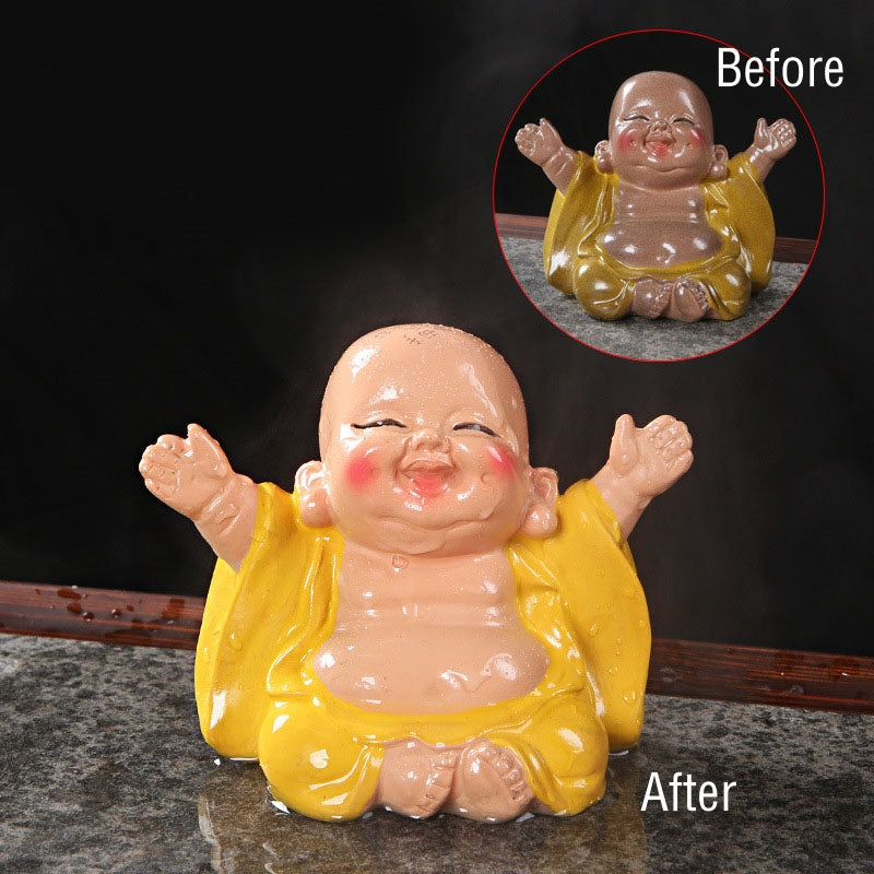Nimara Ritual Color Changing Laughing Buddha Resin Tea Pet Wealth Home Figurine Decoration