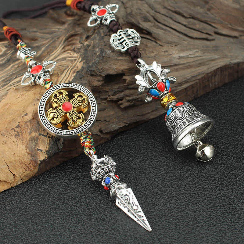 Nimara Ritual Tibet Om Mani Padme Hum Vajra Dorje Spiritual Car Hanging Decoration