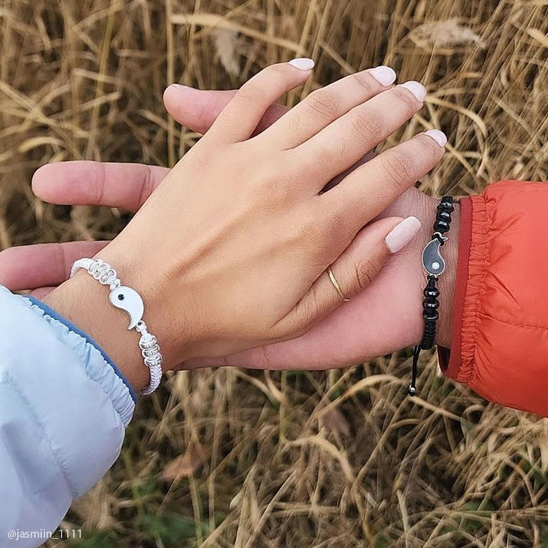 Nimara Ritual 2pcs Yin Yang Hematite Couple Bracelet