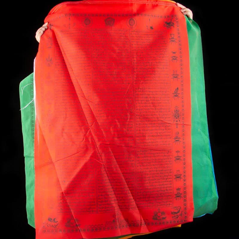 Nimara Ritual Tibetan 5 Colors Windhorse Happiness Auspicious Outdoor Prayer Flag