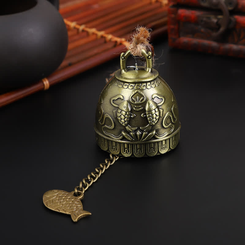 Nimara Ritual Feng Shui Buddha Koi Fish Dragon Elephant Wind Chime Bell Luck Wall Hanging Decoration