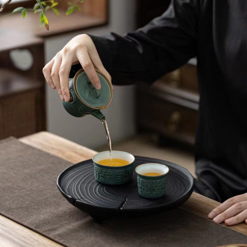 Nimara Ritual Sanxingdui Ceramic Teacup Kung Fu Tea Cup With Bag