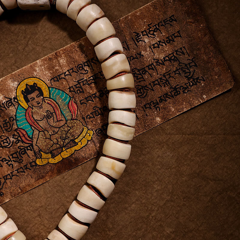 Nimara Ritual Tibetan Natural Yak Bone The Lord Of The Corpse Forest Dice Chinese Zodiac Nine Palaces Eight Diagrams Strength Wrist Mala
