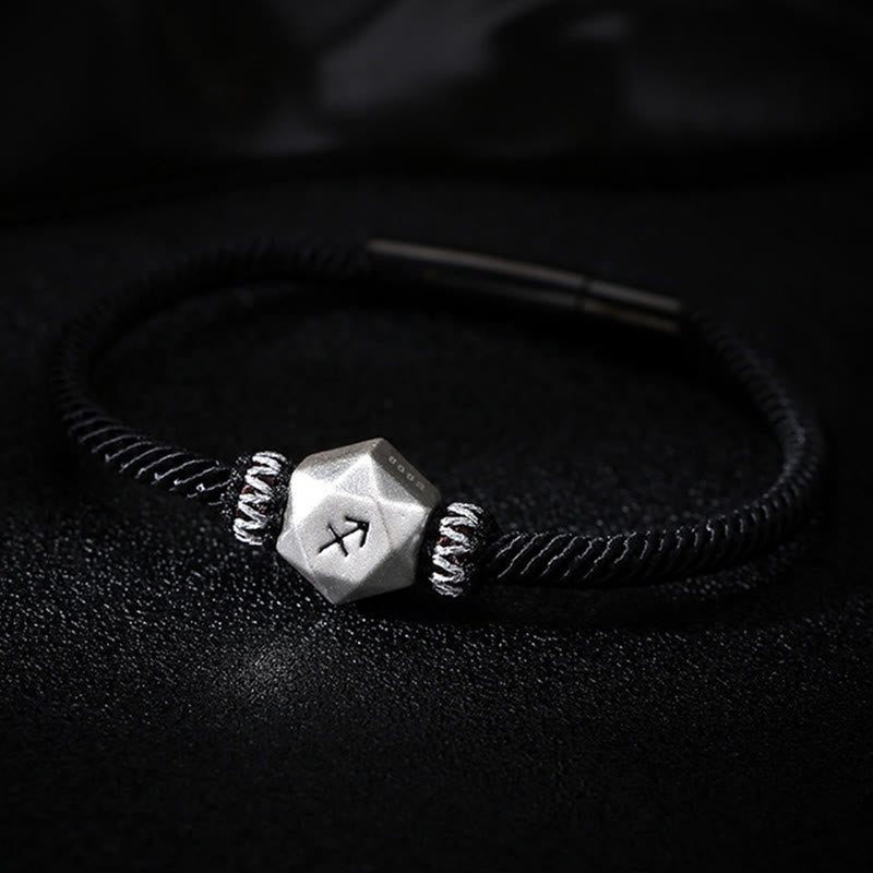 Nimara Ritual 999 Sterling Silver 12 Constellations of the Zodiac Protection Handmade String Bracelet