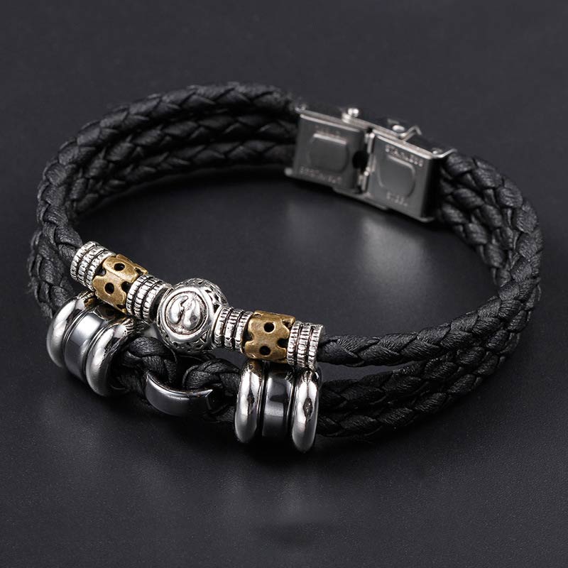 Nimara Ritual 12 Constellations of the Zodiac Hematite Protection Bracelet