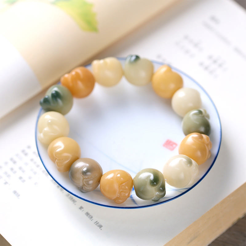 Nimara Ritual Multilayered Bodhi Seed Cute Cat Paw Calm Harmony Bracelet