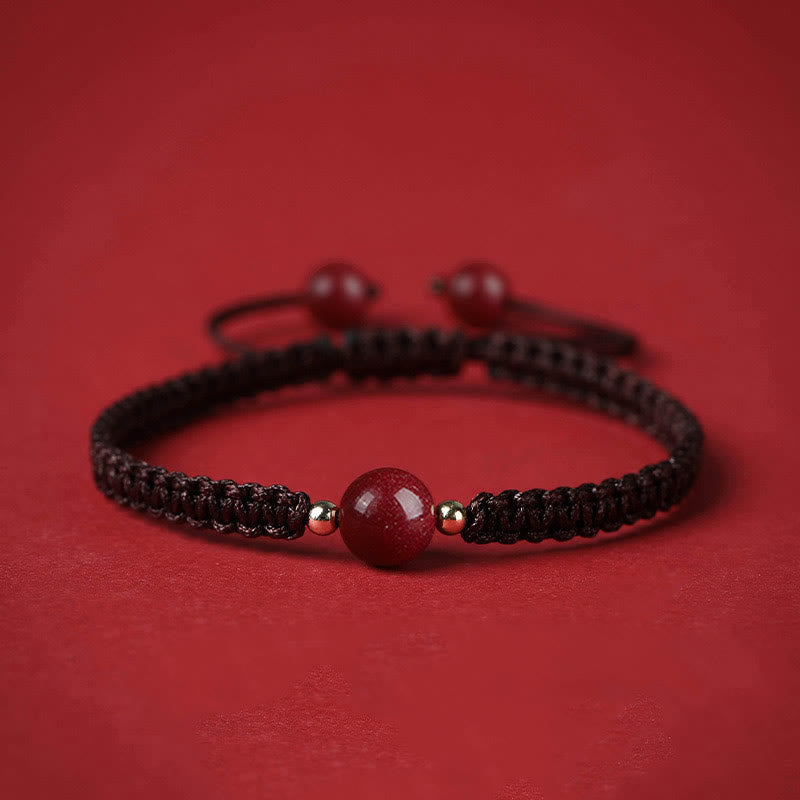 Nimara Ritual Lucky Cinnabar Bead Blessing Red String Bracelet