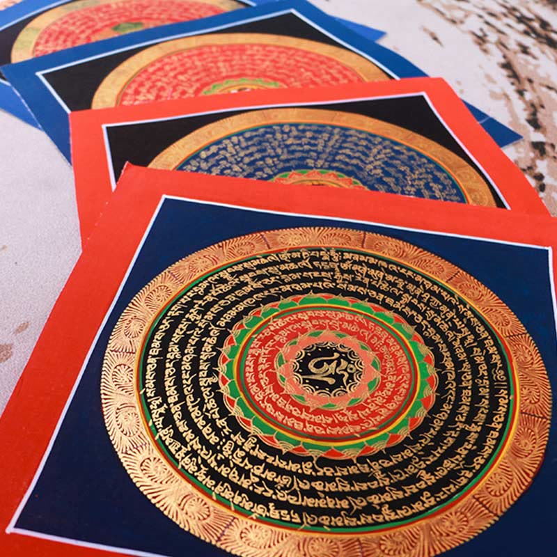 Nimara Ritual Tibetan Handmade Thangka Painting Blessing Thangka Blind Box Random Color Pattern