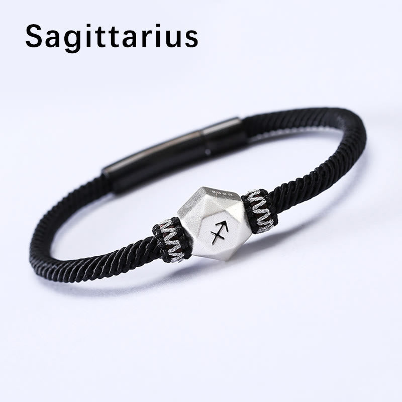 Nimara Ritual 999 Sterling Silver 12 Constellations of the Zodiac Protection Handmade String Bracelet
