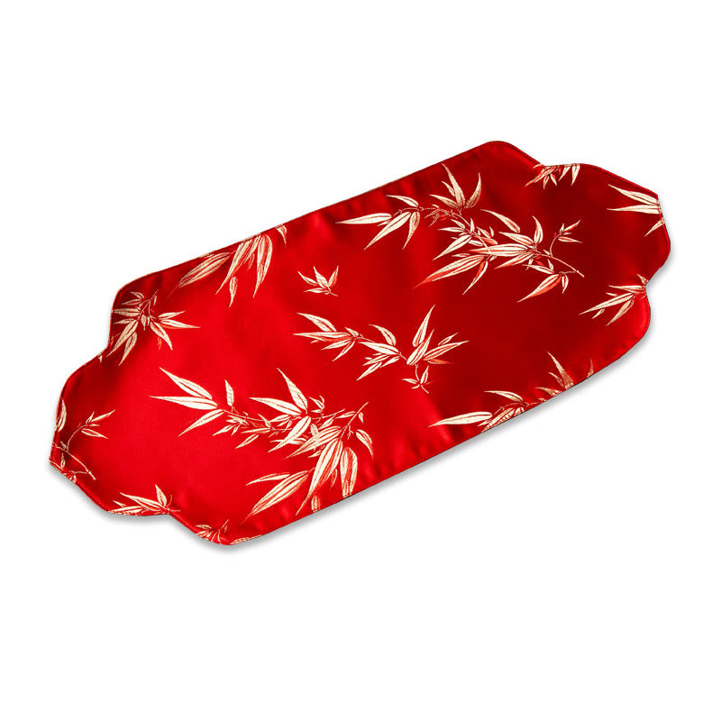 Nimara Ritual Sea Wave Bamboo Plum Blossom Brocade Embroidery Cup Mat Pad Tea Cup Coaster Kung Fu Tea Mat