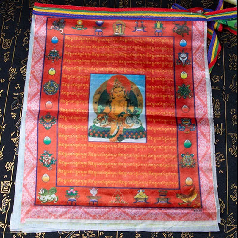 Nimara Ritual Tibetan 5 Colors Windhorse Buddha Tara Scriptures Healing Auspicious Outdoor Prayer Flag