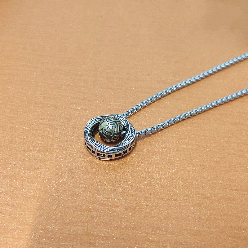 Cleanse The Aura Mobius Lucky Bead Copper Wealth Necklace Pendant