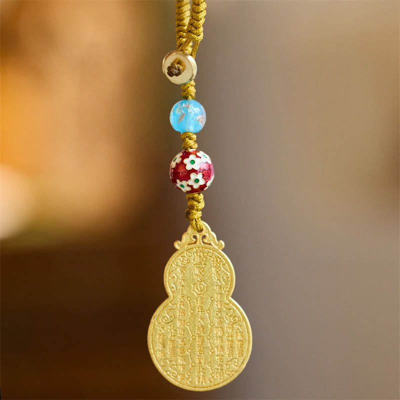 Nimara Ritual Wu Lou Gourd Fu Character Tai Sui Amulet Fortune Phone Hanging Decoration Key Chain