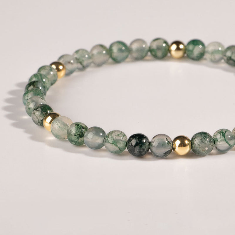 Nimara Ritual Moss Agate Lucky Balance Bracelet