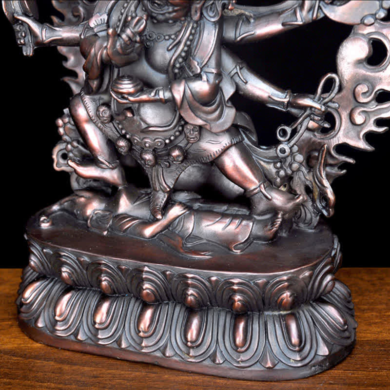 Nimara Ritual Tibet Mahakala Bodhisattva Figurine Compassion Copper Statue Decoration