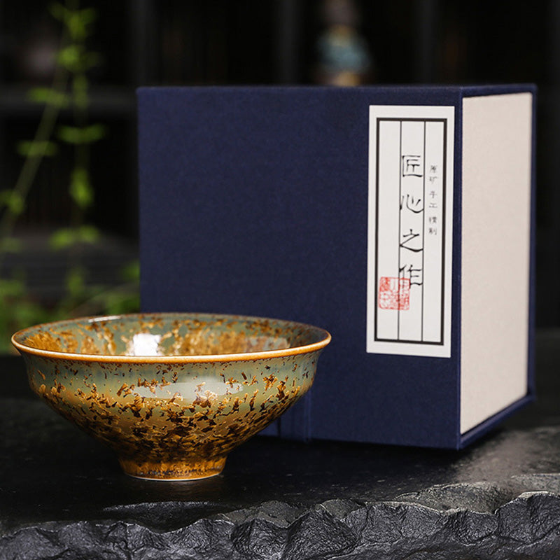 Nimara Ritual Colorful Brown Ceramic Teacup Kung Fu Tea Cup Bowl