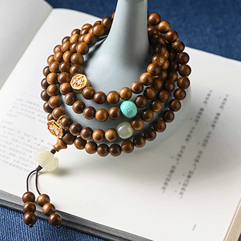 Nimara Ritual Tibetan Rosewood Protection Calm Bracelet Mala