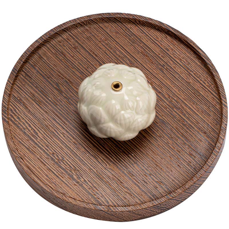 Nimara Ritual Mini Lotus Flower Meditation Ceramic Stick Small Incense Burner Decoration