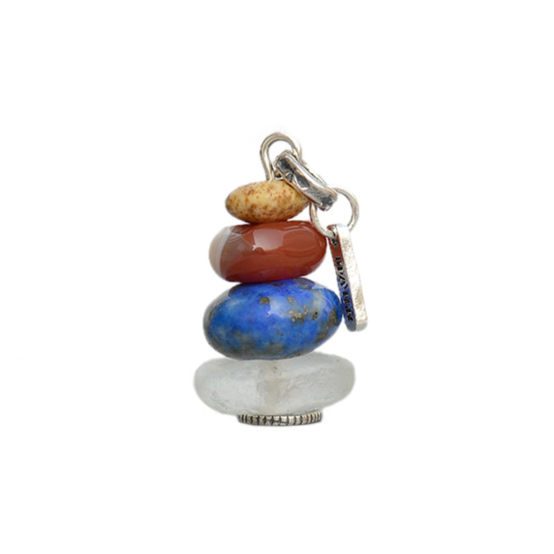 Nimara Ritual Zen Cairn Labradorite Various Crystals Calm Pendant Necklace