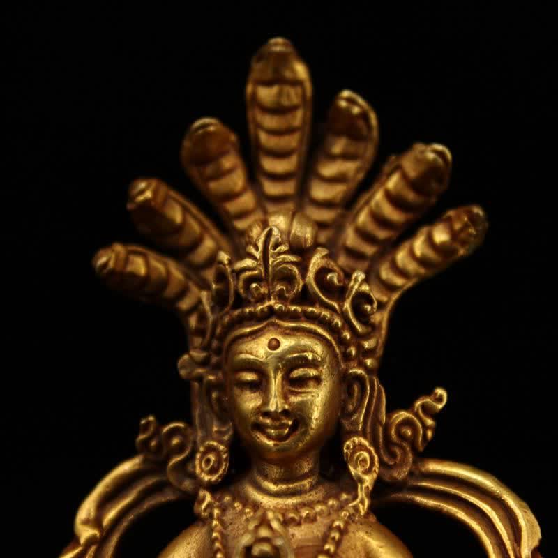 Nimara Ritual Bodhisattva Nagarjuna Protection Copper Statue Decoration