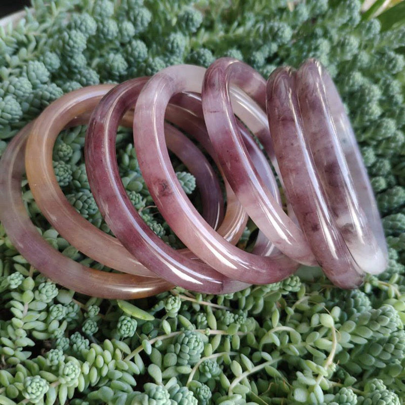 Nimara Ritual Purple Jade Happiness Protection Bracelet Bangle