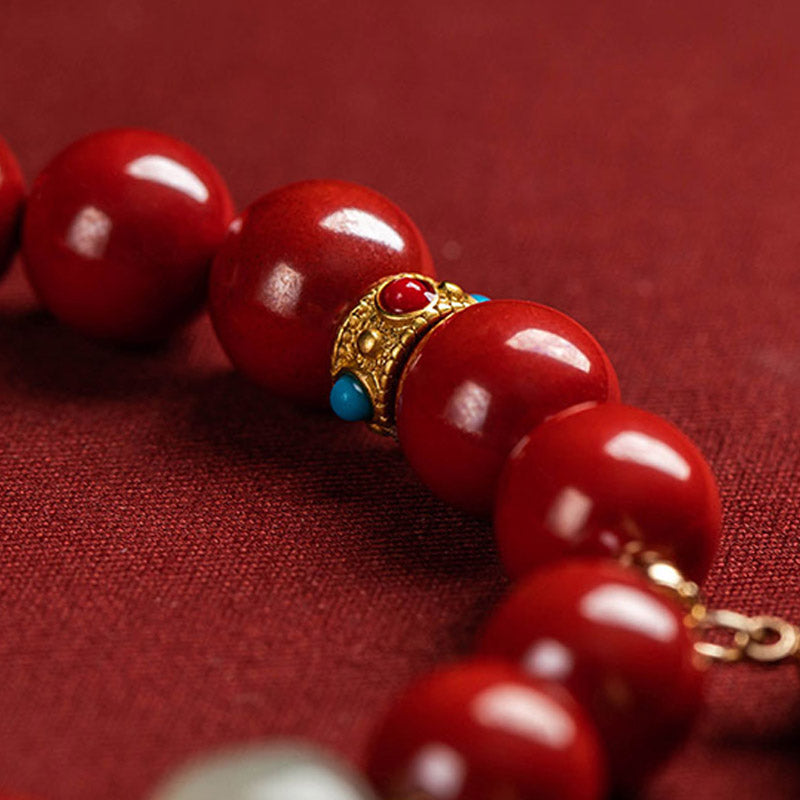 Nimara Ritual Cinnabar Jade Healing Protection Charm Bracelet