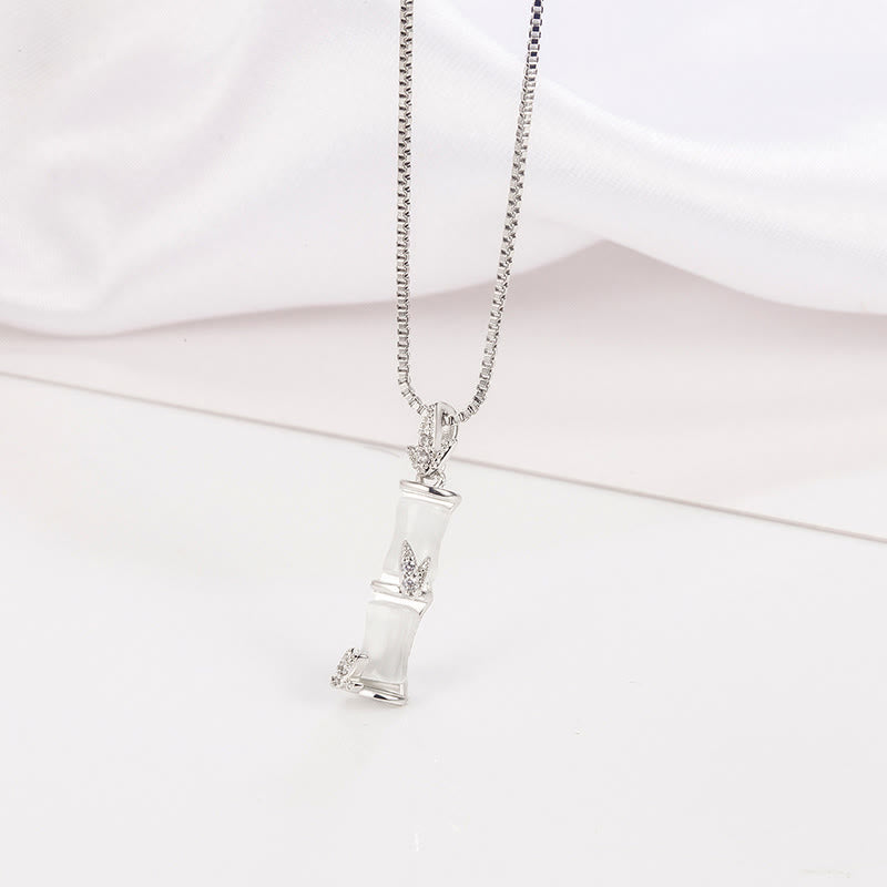 Nimara Ritual Chalcedony Bamboo Pattern Harmony Necklace Pendant