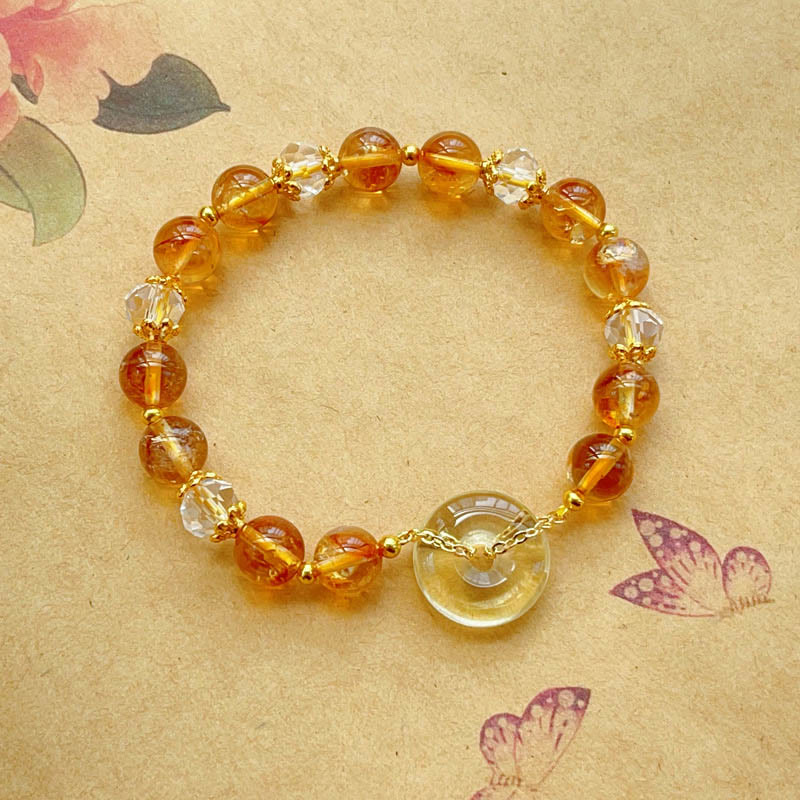 Nimara Ritual Peace Buckle Citrine Crystal Prosperity Bracelet