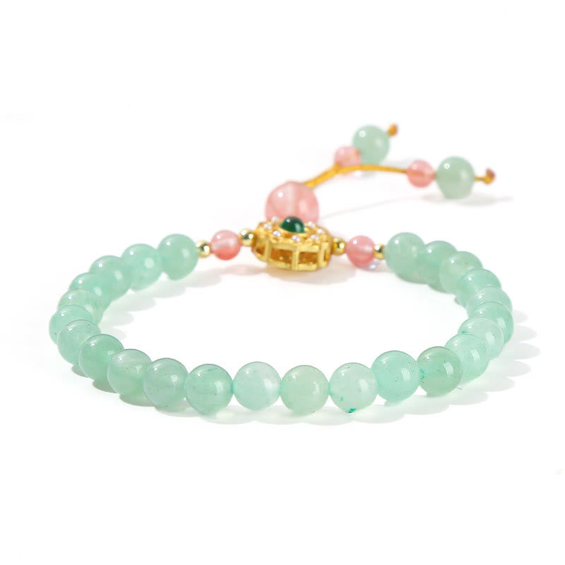 Nimara Ritual Green Aventurine Luck Bead Tassel Bracelet