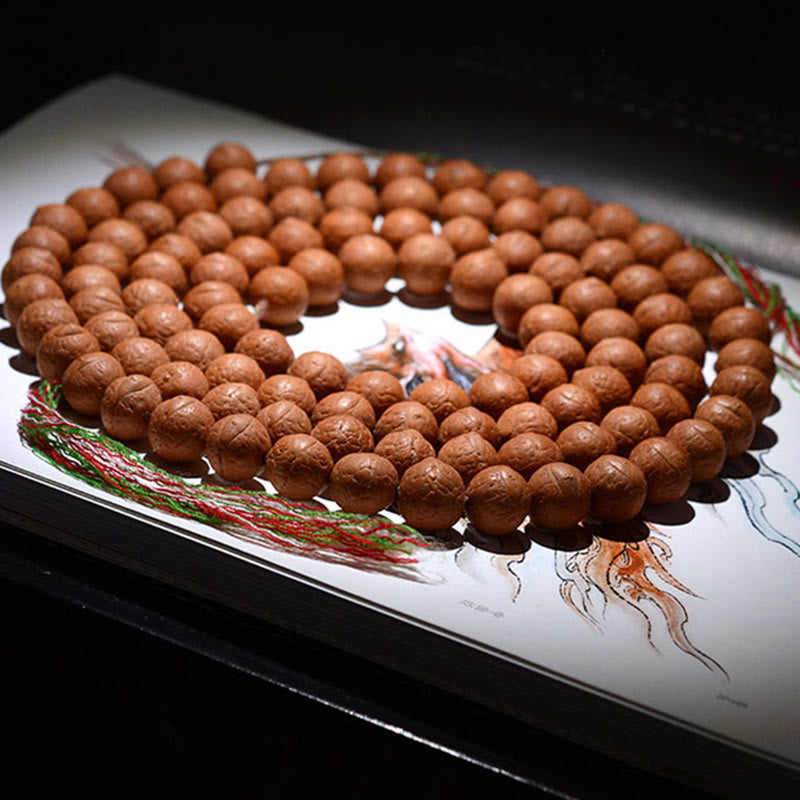 Nimara Ritual 108 Mala Beads Nepal Bodhi Seed Luck Wealth Tassel Bracelet