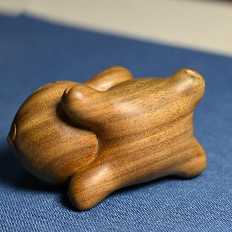 Nimara Ritual Green Sandalwood Small Mini Cute Rabbit Bunny Peace Decorations