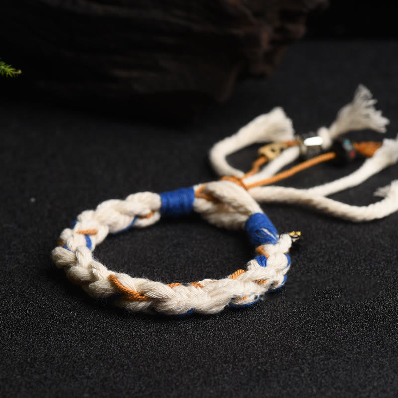 Nimara Ritual Tibet Zakiram Goddess of Wealth Thangka Handmade Luck Bracelet