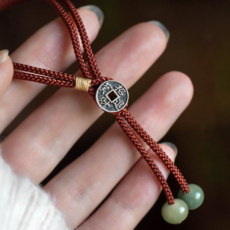 Nimara Ritual 925 Sterling Silver Handmade Chinese Zodiac Natal Buddha Cyan Bodhi Seed Protection Braided Red String Bracelet