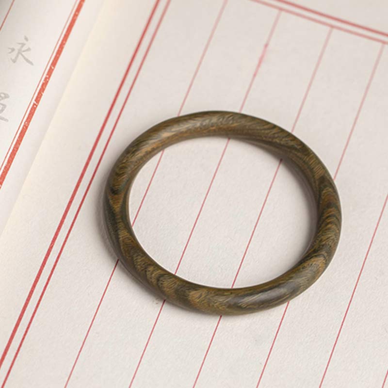 Nimara Ritual Tibetan Small Leaf Red Sandalwood Ebony Green Sandalwood Protection Bracelet Bangle
