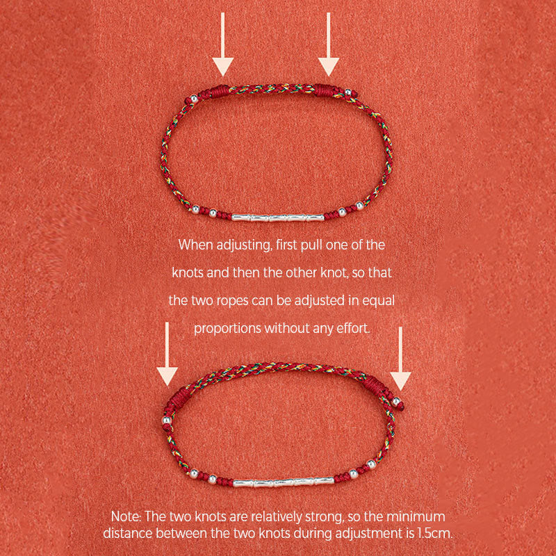Nimara Ritual Tibet Handmade Multicolored Bamboo Protection Braided String Bracelet