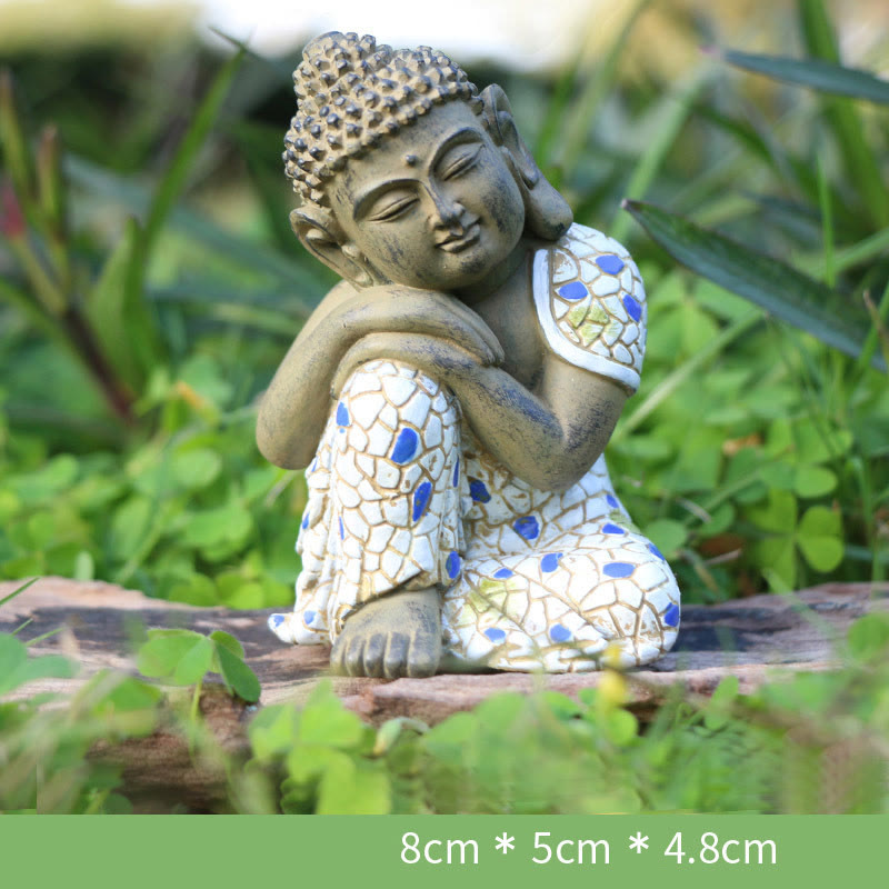 Nimara Ritual Meditating Zen Buddha Serenity Resin Statue Figurine Home Decoration