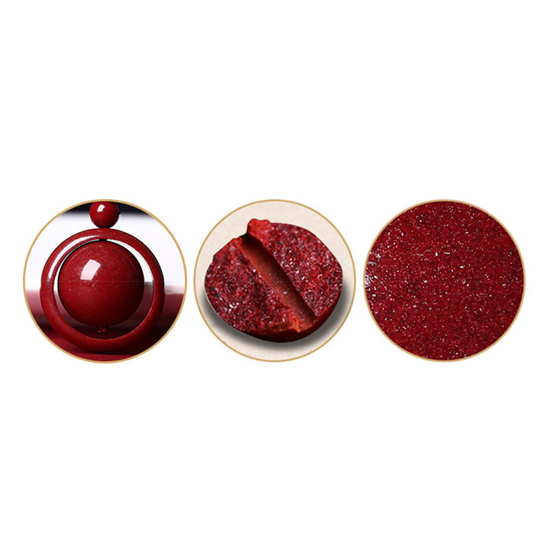 Nimara Ritual Cinnabar Om Mani Padme Hum PiXiu Blessing Lucky Bead Necklace Pendant