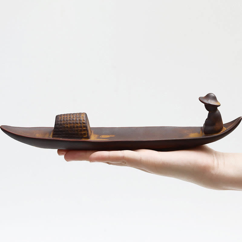 Nimara Ritual A Lonely Fisherman Afloat Ceramic Healing Incense Burner