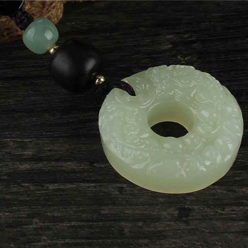 Nimara Ritual PiXiu Jade Peace Buckle Abundance Wealth Key Chain