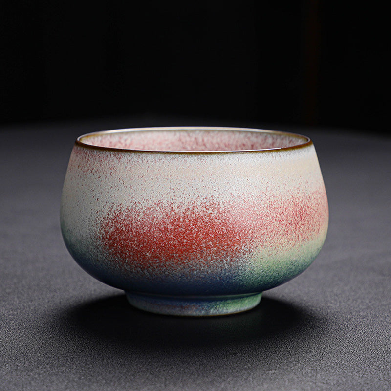 Nimara Ritual Retro Red Gradient Kiln Change Ceramic Teacup Kung Fu Tea Cup