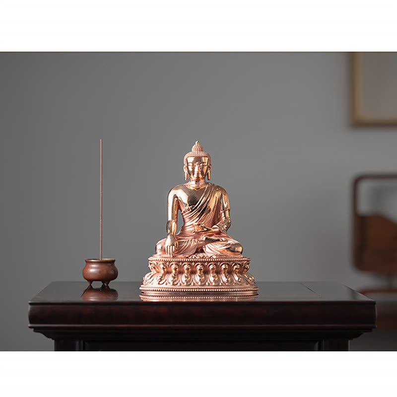 Nimara Ritual Gautama Shakyamuni Buddha Figurine Serenity Copper Statue Home Decoration