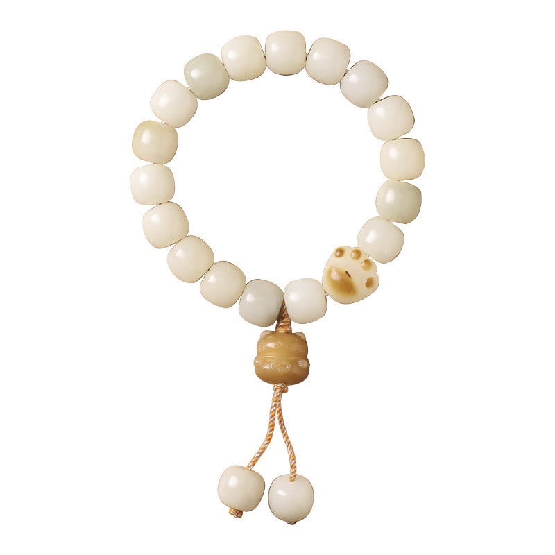 Nimara Ritual Lucky Cat Bodhi Seed Cat Paw Peace Bracelet